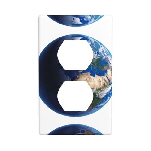 YYHWHJDE Die Erde der Hoffnung Wandplatte für Doppelsteckdosen ist bruchfest und langlebig, 11,4 x 7 cm YYHWHJDE Die Erde der Hoffnung Wandplatte für Doppelsteckdosen ist bruchfest und langlebig, 11,4 x 7 cm von YYHWHJDE