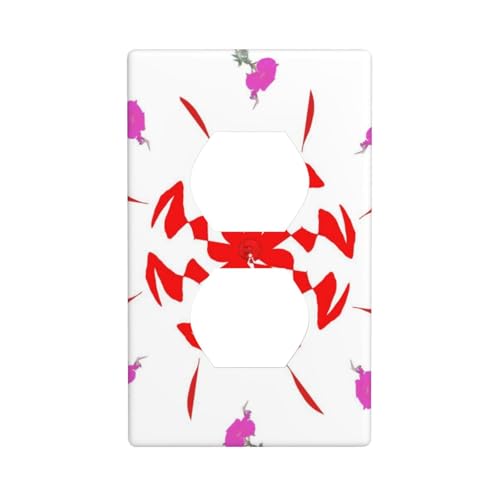 YYHWHJDE Drehbare und fliegende Blumen Bild Doppelsteckdose Wandpaneel Elektrische Steckdose Abdeckplatte ist bruchfest und langlebig, 11,4 x 7 cm YYHWHJDE Drehbare und fliegende Blumen Bild Doppelsteckdose Wandpaneel Elektrische Steckdose Abdeckplatte ist bruchfest und langlebig, 11,4 x 7 cm von YYHWHJDE