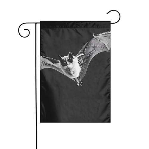 YYHWHJDE Fahnenmast mit Fledermäusen im Himmel, Dekoration, modisch, 30,5 x 45,7 cm YYHWHJDE Fahnenmast mit Fledermäusen im Himmel, Dekoration, modisch, 30,5 x 45,7 cm von YYHWHJDE