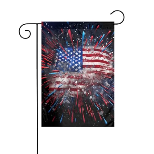 YYHWHJDE Feuerwerk Amerikanische Flagge 4. Juli Muster Garten Fahnenmast Outdoor Hof Dekoration Mode 30,5 x 45,7 cm YYHWHJDE Feuerwerk Amerikanische Flagge 4. Juli Muster Garten Fahnenmast Outdoor Hof Dekoration Mode 30,5 x 45,7 cm von YYHWHJDE
