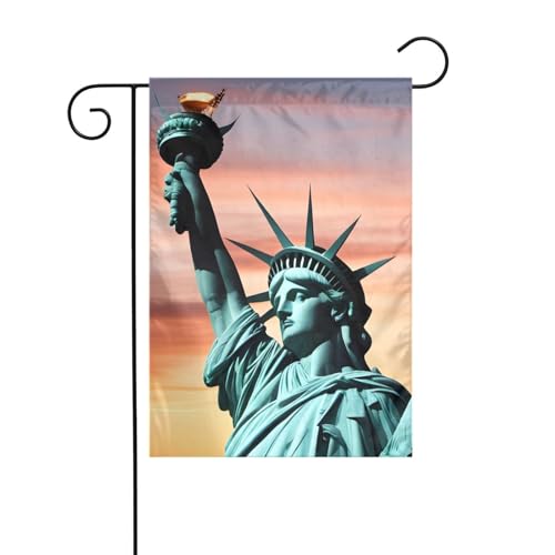 YYHWHJDE Freiheitsstatue, Drucke, Gartenflagge, Hofdekoration, 30,5 x 45,7 cm, dick von YYHWHJDE