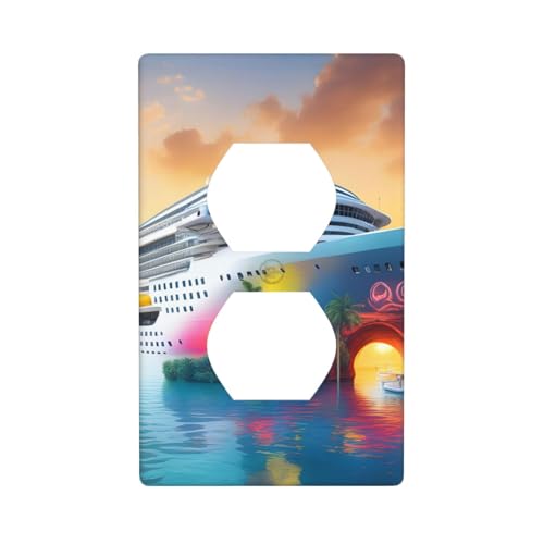 YYHWHJDE Pool-Party, Kreuzfahrtschiff, Bild, Doppelsteckdose, Wandpaneel, elektrische Steckdosen-Abdeckplatte ist bruchfest und langlebig, 11,4 x 7 cm YYHWHJDE Pool-Party, Kreuzfahrtschiff, Bild, Doppelsteckdose, Wandpaneel, elektrische Steckdosen-Abdeckplatte ist bruchfest und langlebig, 11,4 x 7 cm von YYHWHJDE
