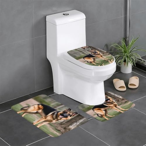YYHWHJDE Rutschfeste Bodenmatte aus Ahorn, Motiv: Deutscher Schäferhund, dreiteilig, Badezimmerteppich, rutschfest, langlebig YYHWHJDE Rutschfeste Bodenmatte aus Ahorn, Motiv: Deutscher Schäferhund, dreiteilig, Badezimmerteppich, rutschfest, langlebig von YYHWHJDE