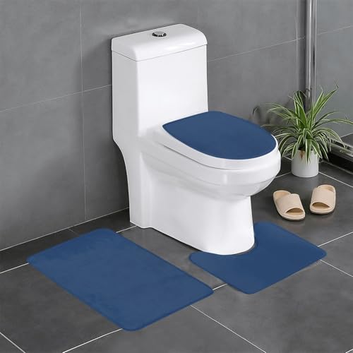 YYHWHJDE Rutschfeste Bodenmatte aus Glas, blau, dreiteilig, Badezimmerteppich, rutschfest, langlebig YYHWHJDE Rutschfeste Bodenmatte aus Glas, blau, dreiteilig, Badezimmerteppich, rutschfest, langlebig von YYHWHJDE