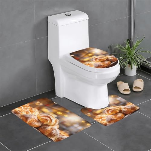 YYHWHJDE Rutschfeste Bodenmatte mit Bäckerei-Muster, dreiteiliges Set, Badezimmerteppich, rutschfest, langlebig YYHWHJDE Rutschfeste Bodenmatte mit Bäckerei-Muster, dreiteiliges Set, Badezimmerteppich, rutschfest, langlebig von YYHWHJDE