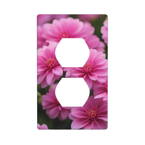 YYHWHJDE Schöne rosa Blumen Bild Doppelsteckdose Wandpaneel Elektrische Steckdose Abdeckplatte ist bruchfest und langlebig, 11,4 x 7 cm YYHWHJDE Schöne rosa Blumen Bild Doppelsteckdose Wandpaneel Elektrische Steckdose Abdeckplatte ist bruchfest und langlebig, 11,4 x 7 cm von YYHWHJDE
