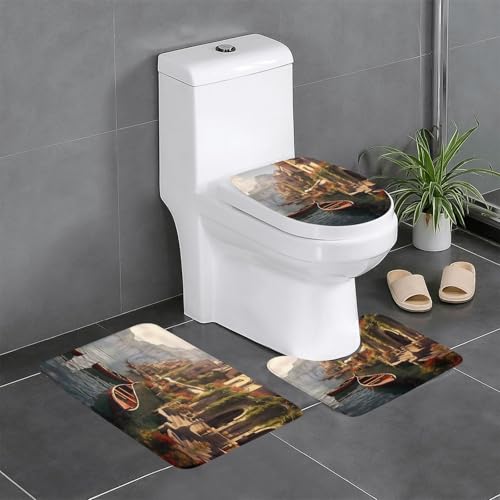 YYHWHJDE Schönes italienisches Muster, rutschfeste Bodenmatte, dreiteiliges Set, Badezimmerteppich, rutschfest, langlebig YYHWHJDE Schönes italienisches Muster, rutschfeste Bodenmatte, dreiteiliges Set, Badezimmerteppich, rutschfest, langlebig von YYHWHJDE