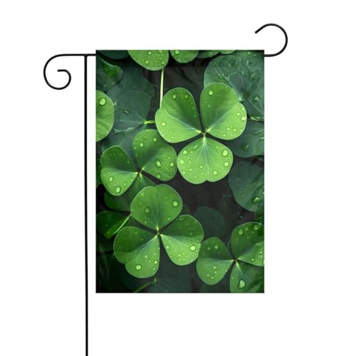 YYHWHJDE St. Patricks Day Blätter Drucke Garten Fahnenmast Outdoor Hofdekoration Mode 30,5 x 45,7 cm von YYHWHJDE