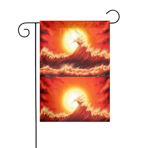 YYHWHJDE Sunny Waves Bild Garten Fahnenmast Outdoor Hof Dekoration doppelseitig 30,5 x 45,7 cm von YYHWHJDE