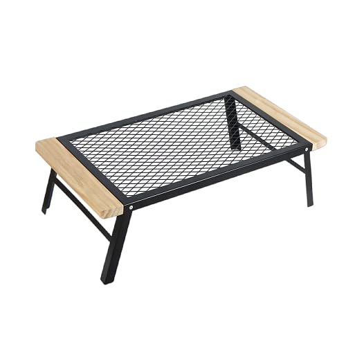 YYJINGYOU Klapptisch Campingtisch Schmiedeeisen Klapptisch Outdoor BBQ Tisch Camping Rack von YYJINGYOU