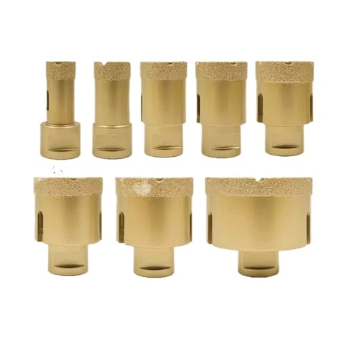 8-teilig/9-teilig M14-Gewinde Diamant-Trockenvakuumgelötetes Bohrkernbohrer-Set Porzellan-Topfsäge-Fliesen-Granit-Marmor-Lochsäge-Werkzeuge(8Pcs No Box) von YYJOUPLM