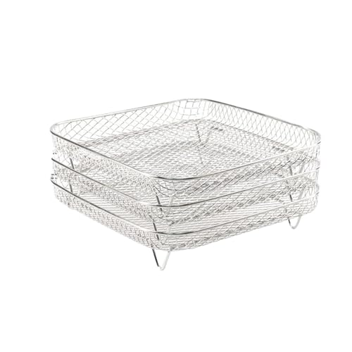 Backblech Öl Braten Backform Antihaft-Chips Korb Backform Grill Mesh Küchenhelfer(Style 2 Square) von YYJOUPLM