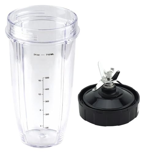 Ersatzteile for Mixer, 24-Unzen-Becher, 7-Lamellen-Extraktorklinge, kompatibel mit Nutri Ninja Auto IQ BN801 SS101 BL480-30 BL641 von YYJOUPLM