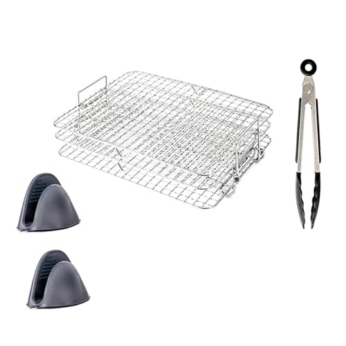 Heißluftfritteusen-Rack, kompatibel mit Ninja Foodi Grill XL Heißluftfritteuse, mehrschichtiges Dörrgerät-Rack, Toast-Rack, Heißluftfritteusen-Zubehör von YYJOUPLM
