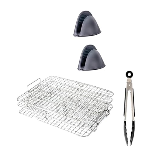 Heißluftfritteusen-Rack, kompatibel mit Ninja Foodi Grill XL Heißluftfritteuse, mehrschichtiges Dörrgerät-Rack, Toast-Rack, Heißluftfritteusen-Zubehör von YYJOUPLM