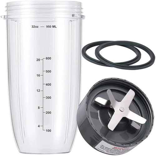 Kompatibel mit Nutribullet-Mixern, Ersatzteile mit 1 Becher und 1 Klinge, for Nutribullet-Zubehör for 600 W und 900 W von YYJOUPLM