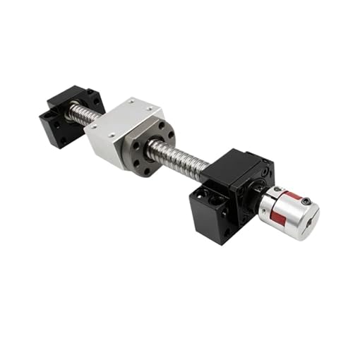 Kugelumlaufspindel SFU1605 SFU1610 Kit C7 Durchmesser 16 mm Teile Schraube mit Einzelmutter + BKBF12 + DSG16H + Kupplung for CNC-3D-Drucker(SFU1610 Set,400mm) von YYJOUPLM