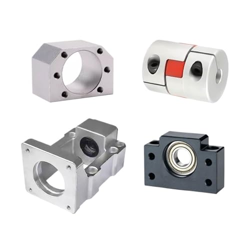 Kugelumlaufspindel-Unterstützung BF12 BF15 + Aluminium-Halterung HM12 HM15 + Muttergehäuse DSG16H DSG20H + Kupplung XB D30L40 for SFU1605 SFU2010 Kugelumlaufspindel(HM12-57,C7) von YYJOUPLM