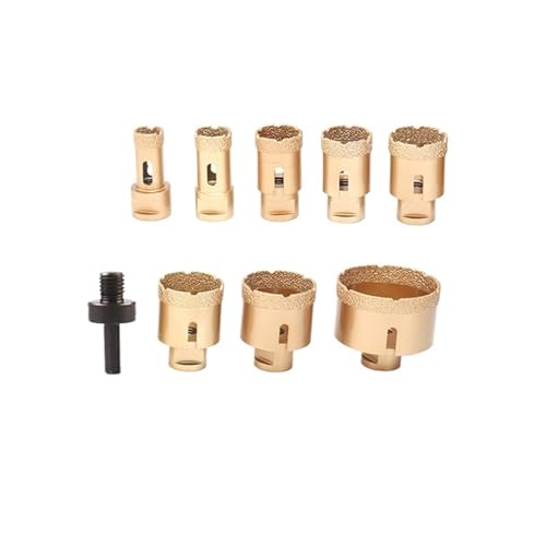 M14 Diamant-Kernbohrer-Set, 9-teilig, for Stein, Granit, Porzellan, Fliesen, Winkelschleifer(9PC-No box) von YYJOUPLM