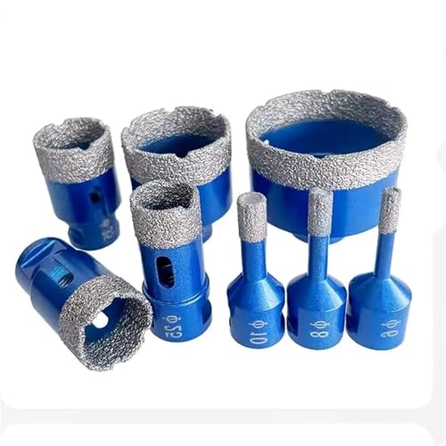 M14-Gewinde, trockenvakuumgelötetes Diamant-Kernbohrer-Set, Lochsägen-Werkzeug for Keramik, Granit, Marmor, Stein, Fliesen for Winkelschleifer(8pcs) von YYJOUPLM