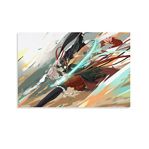 Genshin Impact Kazuha Poster, Leinwand-Kunst-Poster und Wandkunstdruck, modernes Familien-Schlafzimmer, Deko-Poster, 30 x 45 cm von YYKG