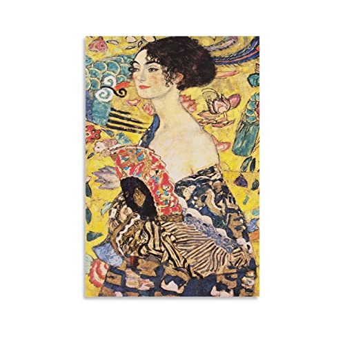 Gus-tav Klimt Lady Poster, dekoratives Gemälde, Leinwand, Wandkunst, Wohnzimmer, Poster, Schlafzimmer, 60 x 90 cm von YYKG