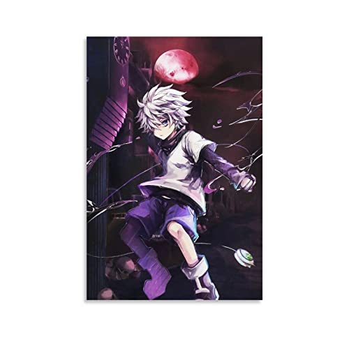 YYKG Anime Hunters X-Hunter Killua Zoldyck Leinwand-Kunst-Poster, dekoratives Gemälde, Leinwand, Wandkunst, Wohnzimmer, Poster, Schlafzimmer, Gemälde, 60 x 90 cm von YYKG