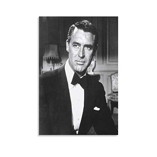 YYKG Cary Grant Schwarz-Weiß-Foto-Portrait-Poster auf Leinwand, Kunst, Poster und Wandkunst, Bilddruck, modernes Familien-Schlafzimmer, Dekoration, Poster, 30 x 45 cm von YYKG