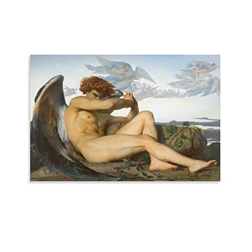 YYKG Fallen Angel Alexandre Cabanel Leinwand-Kunstposter und Wandkunst-Bild, modernes Familien-Schlafzimmer-Deko-Poster, 40 x 60 cm von YYKG