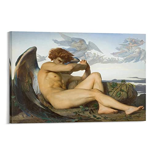 YYKG Fallen Angel Alexandre Cabanel Poster Dekorative Malerei Leinwand Wandkunst Wohnzimmer Poster Schlafzimmer Gemälde 30 x 45 cm von YYKG