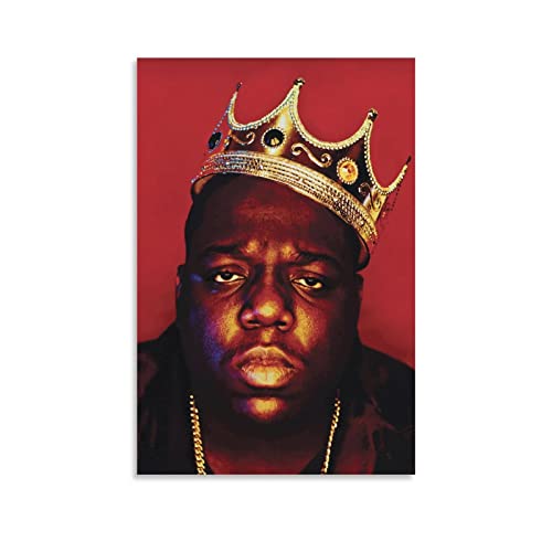 YYKG Hip Hop Rapper Star Biggie Smalls Crown Poster Leinwand Kunst Poster und Wandkunst Bild Druck Modern Familie Schlafzimmer Dekor Poster 60 x 90 cm von YYKG