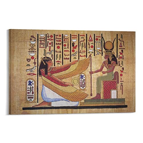 YYKG Isis Ägyptische Göttin Hieroglyphen Poster Leinwand Kunst Poster und Wandkunst Bild Druck Moderne Familie Schlafzimmer Dekor Poster 40 x 60 cm von YYKG