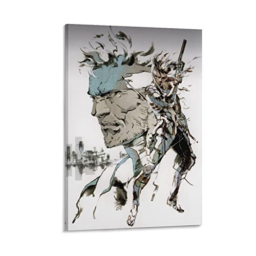 YYKG Metal Gear Solid 2 Poster, dekoratives Gemälde, Leinwand, Wandkunst, Wohnzimmer, Poster, Schlafzimmer, 60 x 90 cm von YYKG