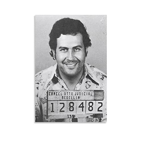 YYKG Pablo Escobar Mugshot Poster, dekoratives Gemälde, Leinwand, Wandkunst, Wohnzimmer, Poster, Schlafzimmer, 60 x 90 cm von YYKG