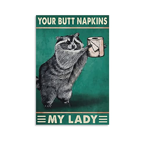 YYKG Toilet Funny-Your Butt Napkins My Lady Leinwand-Kunst-Poster und Wandkunst-Bild, moderner Familien-Schlafzimmer-Deko-Poster, 50 x 75 cm von YYKG