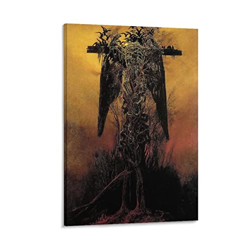 YYKG Zdzislaw Beksinski The Return of Hell Leinwand-Kunst-Poster und Wandkunst-Bilddruck, modernes Familien-Schlafzimmer-Dekor-Poster, 30 x 45 cm von YYKG