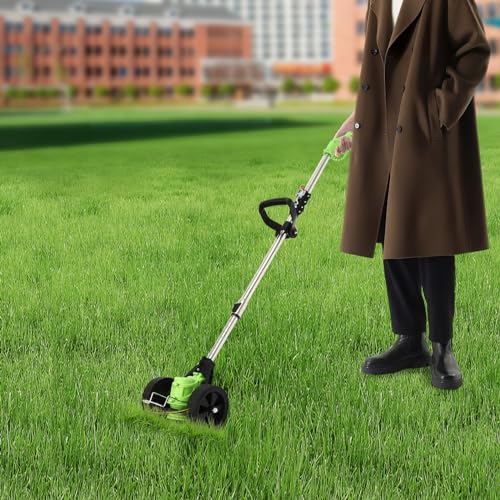 Hanmorfarbi faltbare Lithium-MäherRäder Kleines Zuhause Elektrischer Rasenmäher Akku-Wiederaufladbare Lithium Unkraut Whacker Landwirtschaft Hochleistungsrasenmäher (grün) von YYLHJW
