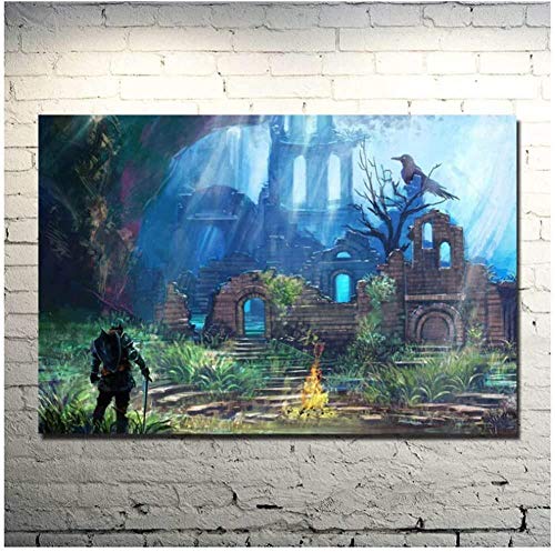 YYLPRQQ Dark Souls 1 2 3 Kunstplakat Druckspiel Bild Leinwandmalerei Für Wanddekoration Geschenkkunstwerk -50X70 cm von YYLPRQQ