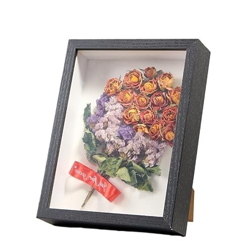YYLUOYANG Bilderrahmen 1-3 STÜCKE Familie Dekorative Malerei Handgemachte Diy Getrocknete Blume Rahmen Würfel Hohl Foto Handwerk Geschenke Hause Dekoration(Black-10inch,2PCS) von YYLUOYANG