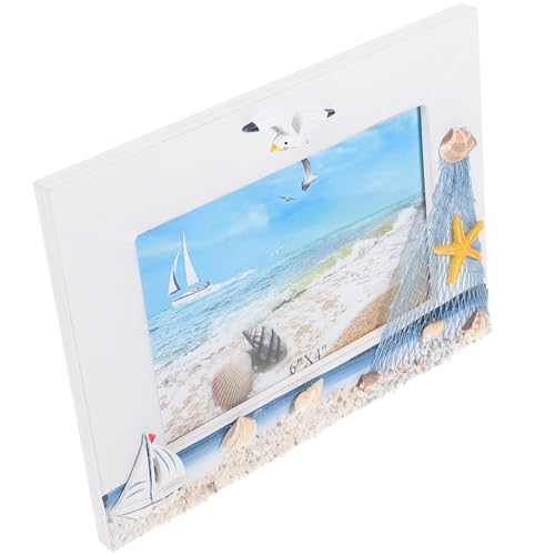 YYLUOYANG Bilderrahmen 6 Zoll Esstisch Mittelmeer Fotorahmen Kind Foto Frameations rustikale Holz Ozean Bild Ornament von YYLUOYANG