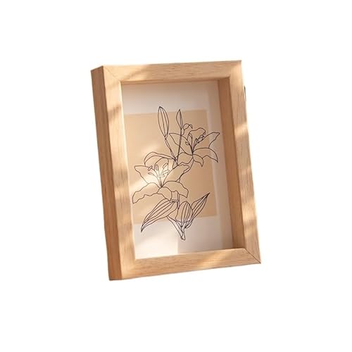 YYLUOYANG Bilderrahmen Holz Foto Rahmen Bilderrahmen Wand Shadow Box Trockenen Blume Halter Desktop Ornament(S1 photo frame,6in (10.2x15.2cm)) von YYLUOYANG