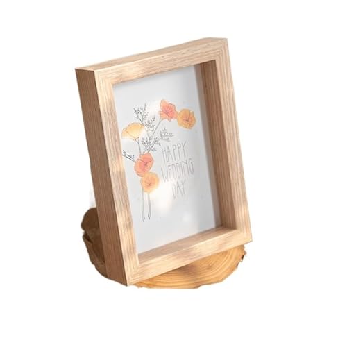 YYLUOYANG Bilderrahmen Ins Holz Bilderrahmen Quadratischer Wand Wandbehang Fotohalter Schattenbox Desktop Ornament Box(S3 photo frame,8in (15.2x20.3cm)) von YYLUOYANG