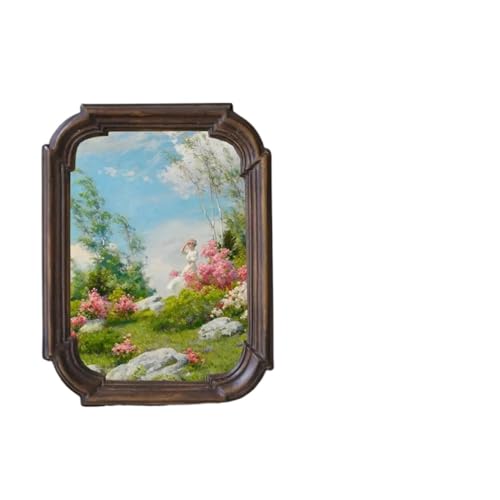 YYLUOYANG Bilderrahmen Vintage Dekor Bilderrahmen Elegante handbemalte Wandbehang Home Dekoration for Fotogalerie Kunst Zubehör(19.3x14.5cm) von YYLUOYANG