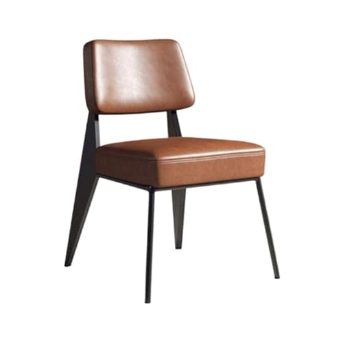 YYNLIN Fünf-Meilen-Besprechungsstuhl aus geschmiedetem Eisen mit Rückenlehne, Coffee-Shop-Restaurant-Sessel, moderner, minimalistischer Verhandlungsstuhl aus Metall(Color:No armrest-02) von YYNLIN