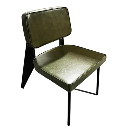 YYNLIN Fünf-Meilen-Besprechungsstuhl aus geschmiedetem Eisen mit Rückenlehne, Coffee-Shop-Restaurant-Sessel, moderner, minimalistischer Verhandlungsstuhl aus Metall(Color:No armrest-03) von YYNLIN
