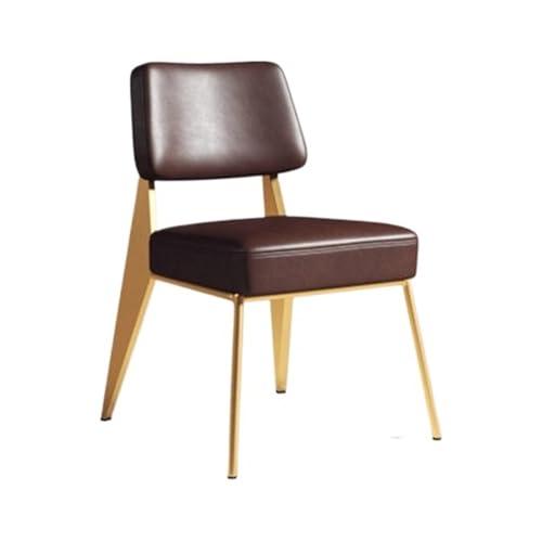 YYNLIN Fünf-Meilen-Besprechungsstuhl aus geschmiedetem Eisen mit Rückenlehne, Coffee-Shop-Restaurant-Sessel, moderner, minimalistischer Verhandlungsstuhl aus Metall(Color:No armrest-05) von YYNLIN