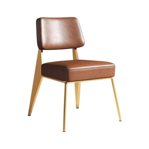 YYNLIN Fünf-Meilen-Besprechungsstuhl aus geschmiedetem Eisen mit Rückenlehne, Coffee-Shop-Restaurant-Sessel, moderner, minimalistischer Verhandlungsstuhl aus Metall(Color:No armrest-06) von YYNLIN