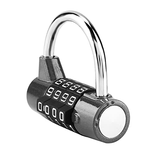 Kombinations-Passwort-Vorhängeschloss, Passwortschloss, Zinklegierung, Geeignet für Gepäckschließfächer, Werkzeugkästen, Schränke (Schwarz) von YYQTGG