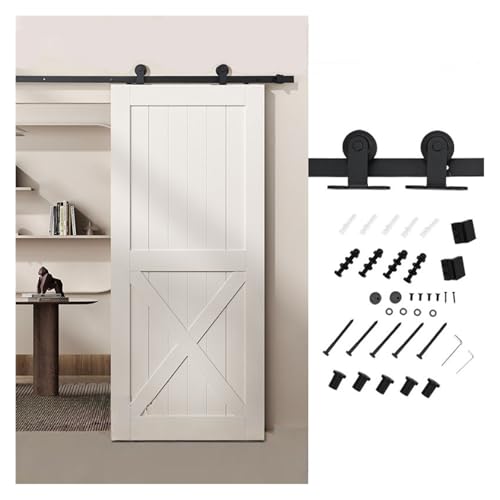 T-Typ-Schiebetür-Hardware-Kit, Schiebetürschienen, Tragkraft 150 Kg, Geeignet For 3,5 Cm - 4,5 Cm Große Einzeltüren, Schlafzimmer, Schrank, Wohnzimmer(4m) von YYRHD-CZ