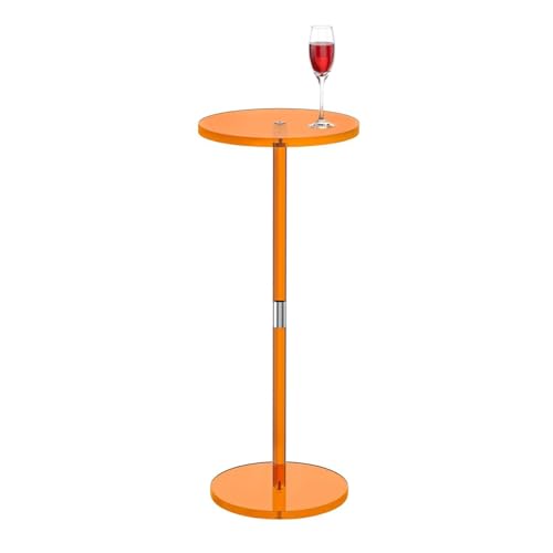 YYRHD-CZ Einfacher Kleiner Couchtisch, Bunter Sofa-Beistelltisch Aus Acryl, Kompakt Und Leicht, Geeignet for Esszimmer, Büro, Wohnzimmer, Balkon(Orange) von YYRHD-CZ